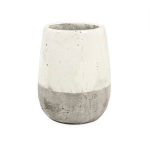 Zentique Distressed White Bowl with Handcrafted Stoneware Finish — Rustic Farmhouse Centerpiece for Serving W6.5 x H7.5 x D6.5 9344S A25A