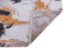 Louis de Pootere Gallery Fresque 100% PET Poly Mechanically Woven Jacquard Flatweave Abstract Rug Middle Of 7'10"