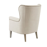 Madison Park Colette Transitional Accent Wingback Chair MP100-0708 Natural