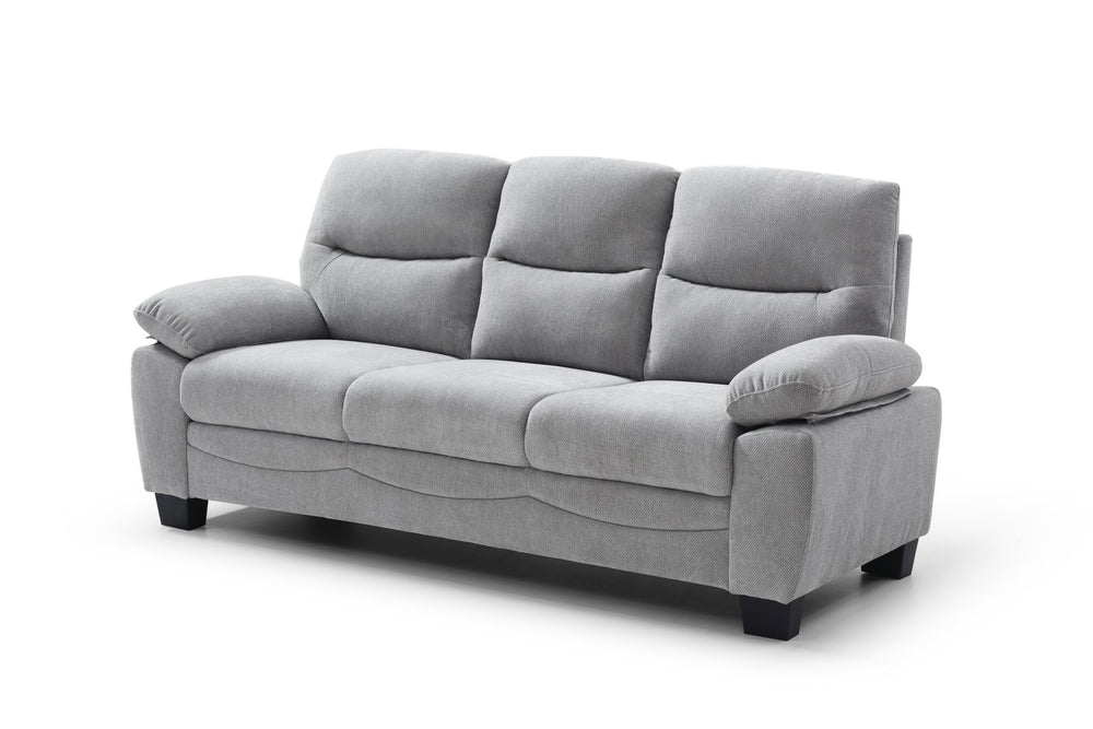 English Elm Summerton Plush Chenille Sofa with Pillow-Top Arms, Foam-Encased Coil Support, Removable Backrest Gray 31 L x 77 W x 15 H B078P349529