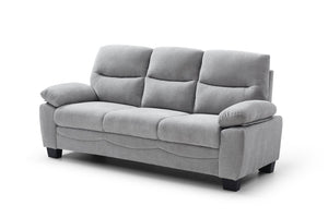 English Elm Summerton Plush Chenille Sofa with Pillow-Top Arms, Foam-Encased Coil Support, Removable Backrest Gray 31 L x 77 W x 15 H B078P349529