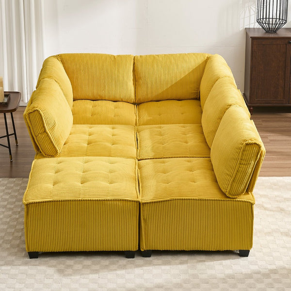 English Elm United We Win U-Shaped Modular Sectional Sofa With Reversible Chaise - Plush Comfort & Style! W1568S00153-GIGA