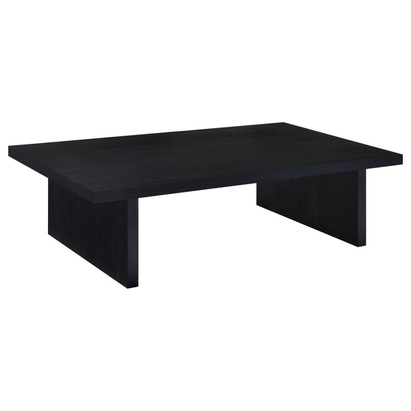 English Elm Caroline Modern Black Rectangular Coffee Table with Scratch-Resistant Laminate Top, 54" Wide B062P378337
