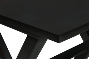 English Elm Accent 2-Tier Narrow End Table with Drawer and Shelf, Transitional Veneer Top, Solid Wood Legs for Compact Spaces Black 27 L x 25 W x 9 H B2710P219490
