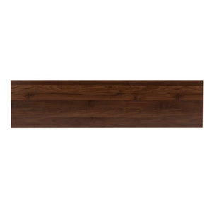 English Elm 63" Fluted Mdf Sideboard with Wood Tone Top Four Doors Three Drawers Dining Storage White W2917S00013