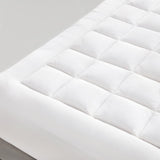 Madison Park Cloud Soft Casual Overfilled Plush Hypoallergenic Down Alternative Waterproof Mattress Pad MP16-3146 White