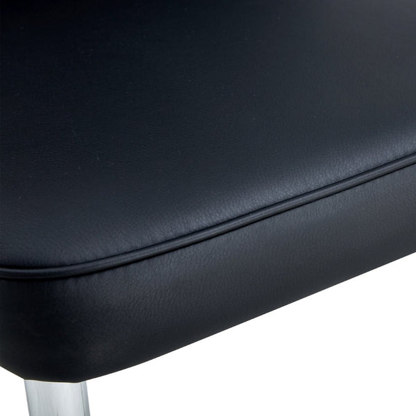 English Elm Table Modern Marble Pattern Dining Set - 71"X35.4" Tempered Glass Table With 8 Stylish Black Chairs W1151S02126-GIGA