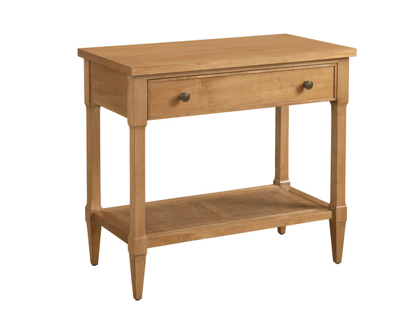 Lexington Barclay Butera Aster Open Nightstand - Timeless Design With Soft-close Drawer And Woven Shelf For Stylish Storage Table Rock  934-623
