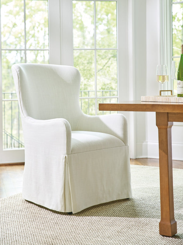 Lexington Barclay Butera Aliso Upholstered Host Chair With Elegant Barrel Back Design And Stain-resistant Performance Fabric Table Rock  934-885-01