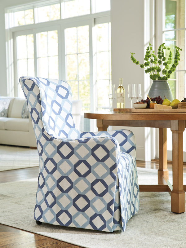 Lexington Barclay Butera Aliso Upholstered Host Chair With Elegant Barrel Back Design And Stain-resistant Performance Fabric Table Rock  934-885-40