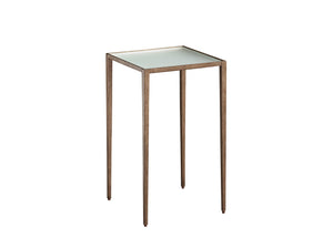 Lexington Barclay Butera Wyland Accent Table - Elegant Metal Base With Etched Mirrored Glass Top For Timeless Coastal Charm Table Rock  934-951c