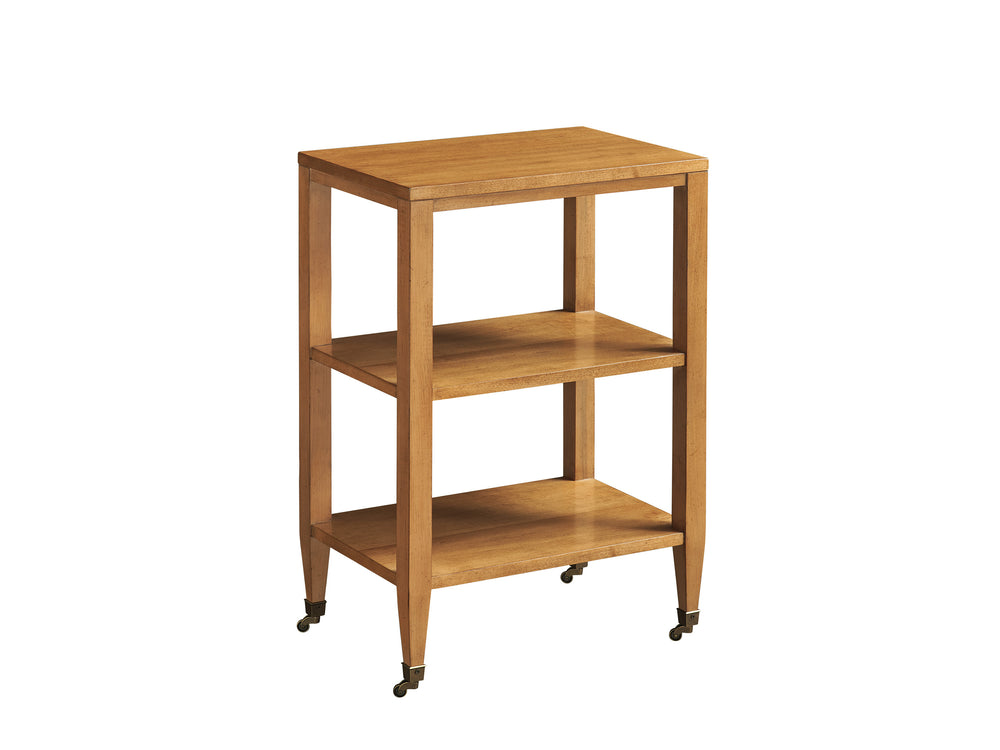 Lexington Barclay Butera Legion Accent Table - Timeless Design With Wooden Shelves And Brass Casters For Cozy Living Spaces Table Rock  934-952