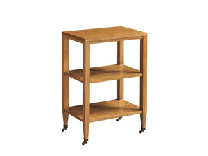 Lexington Barclay Butera Legion Accent Table - Timeless Design With Wooden Shelves And Brass Casters For Cozy Living Spaces Table Rock  934-952