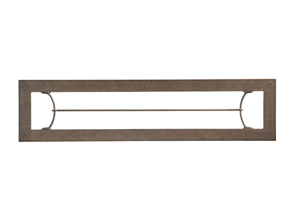 Lexington Barclay Butera Bluff Metal Console Table - Elegant Textured Brass Base With Sleek Glass Top For Timeless Style Table Rock  934-967c