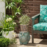 Christopher Knight Home® - Noble House - Pratchett Owl Garden Stool, Lightweight Concrete, Gold Patina Finish