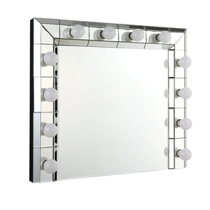 English Elm Dominic Hollywood Vanity Mirror with Bulb Ring Mdf Frame Glam Entryway Wall Accent B2726P448755