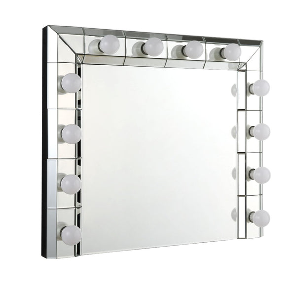 English Elm Dominic Hollywood Vanity Mirror with Bulb Ring Mdf Frame Glam Entryway Wall Accent B2726P448755