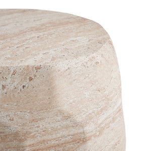 English Elm Christopher Knight Home® - Outdoor/Indoor Lightweight Concrete Side Table - Elegant Travertine Finish For Versatile Spaces N773P253798Z