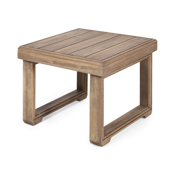 English Elm Christopher Knight Home® - WESTCHESTER Acacia Side Table Brown Rustic Outdoor Accent Table 20x20x15.75 Durable Patio Charm 69077.00BBGE