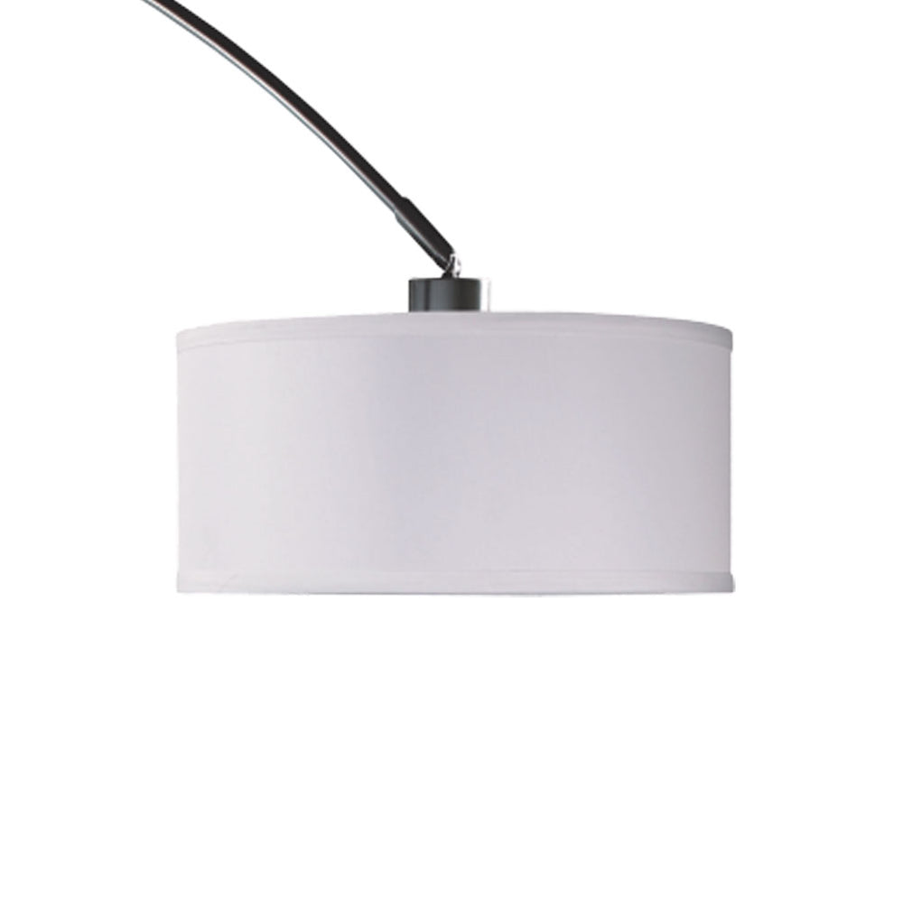 English Elm 81"H White Arch Floor Lamp with Real Marble Base, 81" Height, Soft White Shade, UL Listed, Foot Switch B080P236770