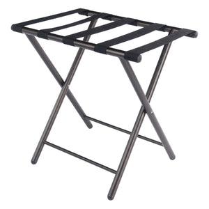 Winsome Wood Tavin Luggage Rack - Antique Bronze Metal Stand With Nylon Straps For Guestroom & Travel Needs Antique Bronze Metal ,Nylon 93522-winsome-wood