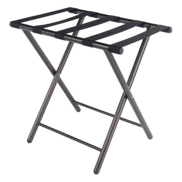 Winsome Wood Tavin Luggage Rack - Antique Bronze Metal Stand With Nylon Straps For Guestroom & Travel Needs Antique Bronze Metal ,Nylon 93522-winsome-wood