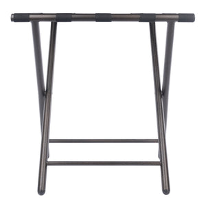 Winsome Wood Tavin Luggage Rack - Antique Bronze Metal Stand With Nylon Straps For Guestroom & Travel Needs Antique Bronze Metal ,Nylon 93522-winsome-wood