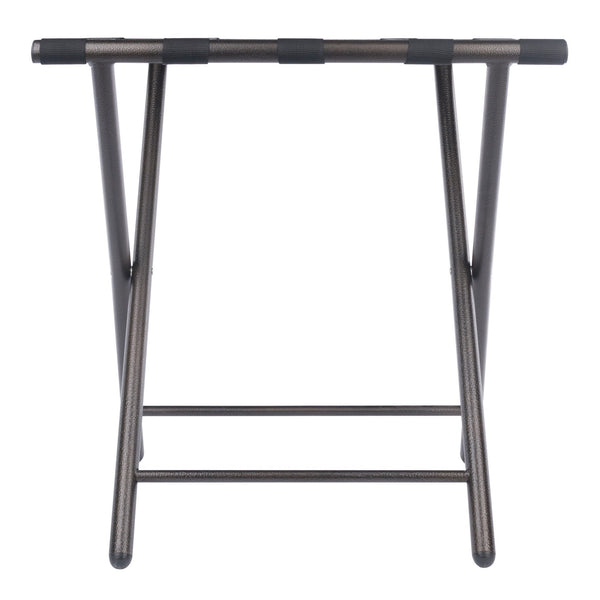 Winsome Wood Tavin Luggage Rack - Antique Bronze Metal Stand With Nylon Straps For Guestroom & Travel Needs Antique Bronze Metal ,Nylon 93522-winsome-wood
