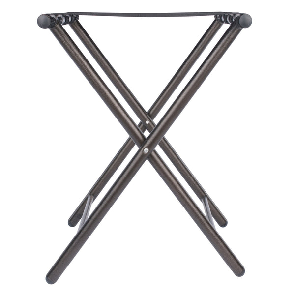 Winsome Wood Tavin Luggage Rack - Antique Bronze Metal Stand With Nylon Straps For Guestroom & Travel Needs Antique Bronze Metal ,Nylon 93522-winsome-wood