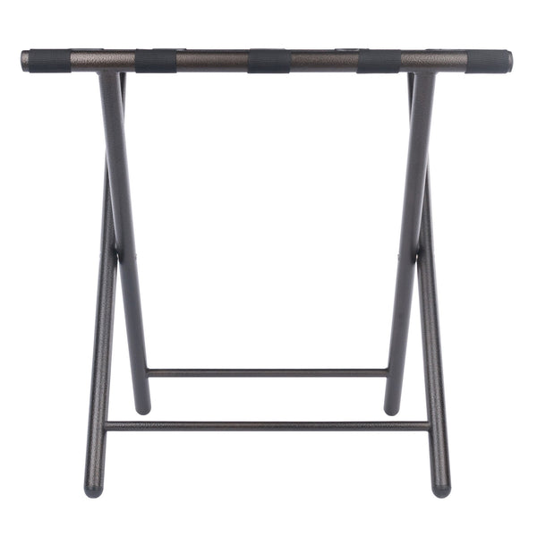 Winsome Wood Tavin Luggage Rack - Antique Bronze Metal Stand With Nylon Straps For Guestroom & Travel Needs Antique Bronze Metal ,Nylon 93522-winsome-wood