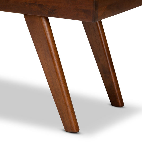 Baxton Studio Baxton Studio Alona Mid-Century Modern Upholstered Wood Dining Bench for Stylish Seating Solutions Medium Alona-Medium Oak/Medium Grey-Bench