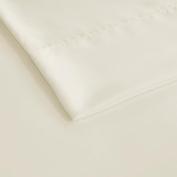 JLA Home Sleep Philosophy - Sheet Smart Cool Microfiber Sheet Set - Cooling, Moisture-Wicking, OEKO-TEX Certified Comfort for Hot Sleepers Ivory SHET20-978