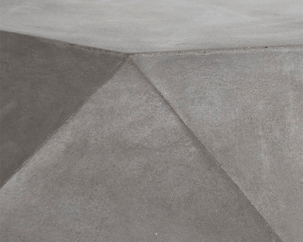 Sunpan Constance Concrete Coffee Table - Stylish Geometric Design for Urban Indoor & Covered Outdoor Spaces
