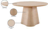 Bernada Natural Dining Table 935Natural-T Meridian Furniture