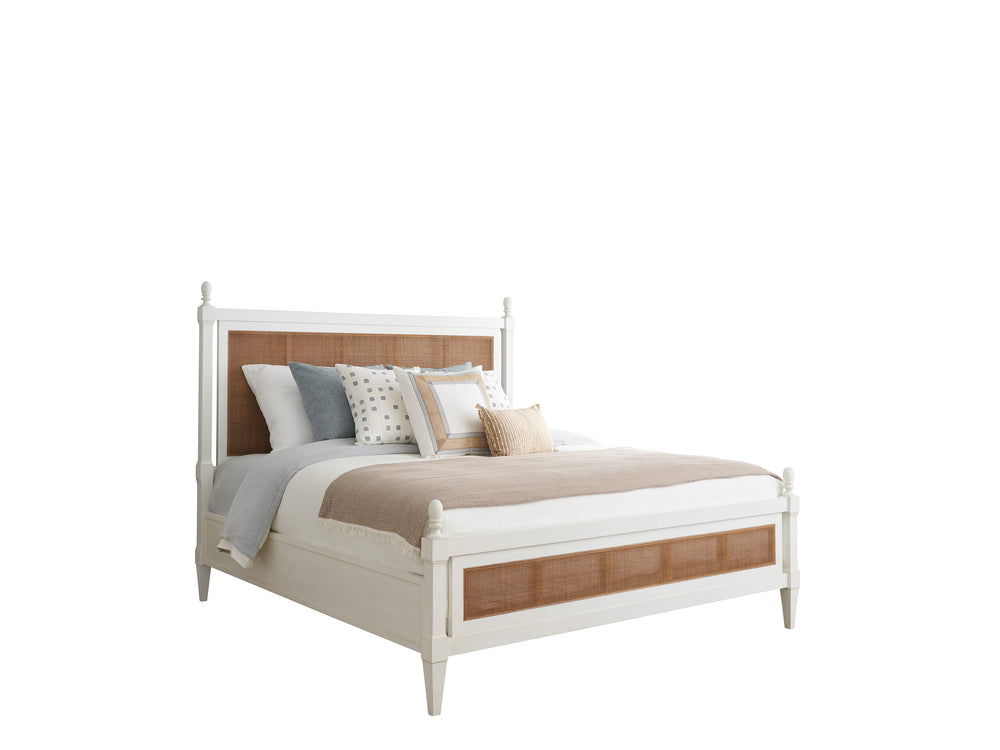Lexington Barclay Butera Strand Poster Bed - Timeless Woven Cane Design For Cozy Elegance In Your Bedroom Sanctuary Tides  935-173c
