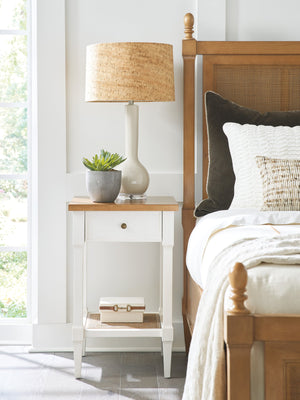 Lexington Barclay Butera Bay Night Table - Elegant Storage Solution With Soft-close Drawer And Woven Cane Shelf For Cozy Spaces Tides  935-622