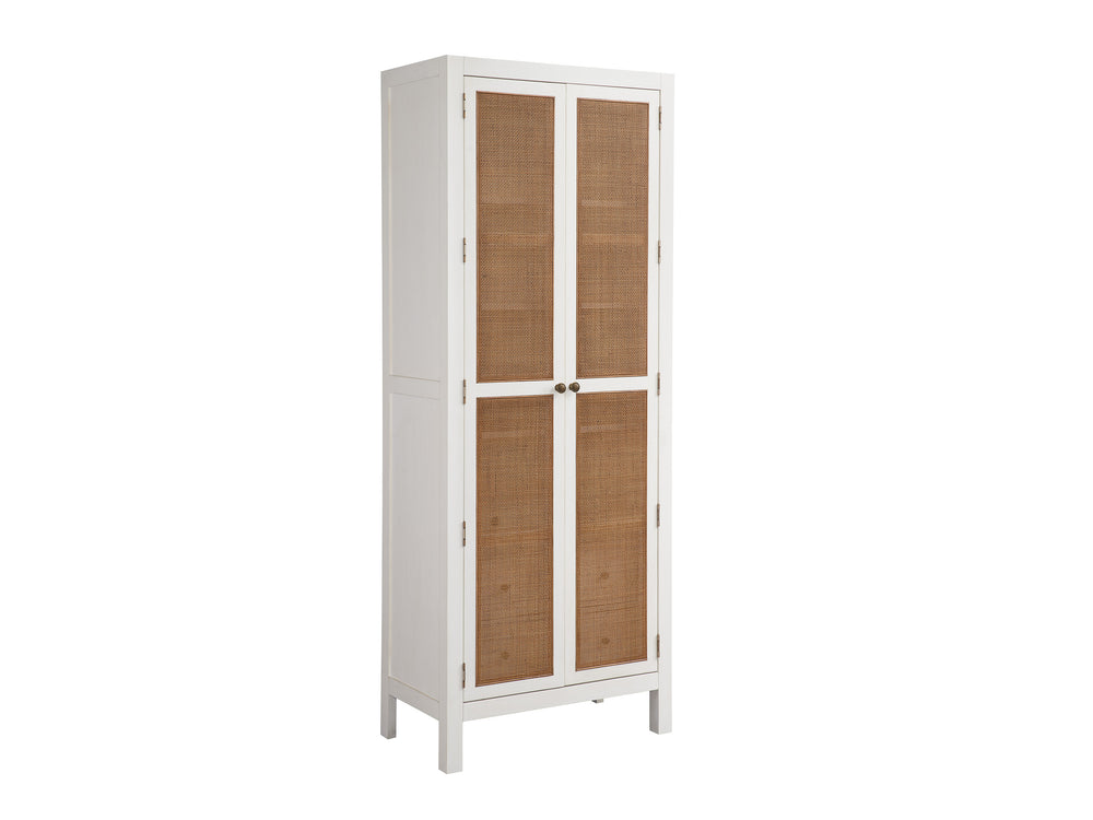 Lexington Barclay Butera Surf Storage Cabinet With Woven Cane Doors, Adjustable Shelves, Soft-close Drawers & Cord Management Tides  935-975