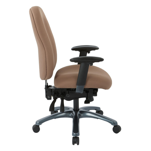 OSP Home Furnishings Multi-function Ergonomic Office Chair with Lumbar Support and Titanium Base High 8511-232