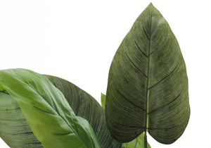 English Elm Artificial Plant - 37" Tall Aureum Tree - Realistic Faux Greenery In Black Pot For Indoor Decor B2710P220023