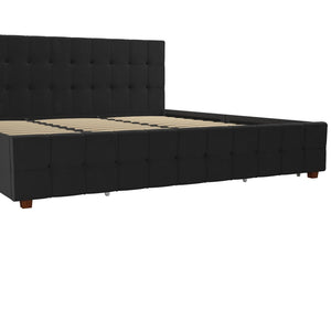 English Elm Upholstered Velvet Storage Bed with Tufted Headboard and Four Drawers for Bedroom B2733S00007
