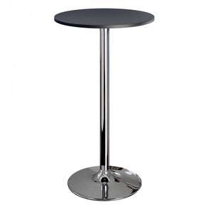 Winsome Wood Spectrum 24" Round Pub Table - Stylish Black Wood & Chrome Base For Dining And Social Gatherings Black ,Metal Composite Wood ,Metal 93624-winsome-wood