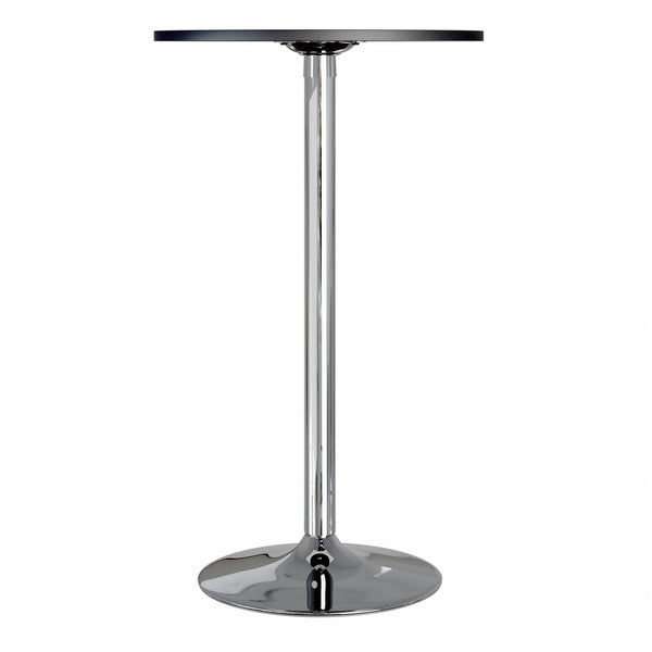 Winsome Wood Spectrum 24" Round Pub Table - Stylish Black Wood & Chrome Base For Dining And Social Gatherings Black ,Metal Composite Wood ,Metal 93624-winsome-wood