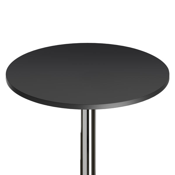Winsome Wood Spectrum 24" Round Pub Table - Stylish Black Wood & Chrome Base For Dining And Social Gatherings Black ,Metal Composite Wood ,Metal 93624-winsome-wood