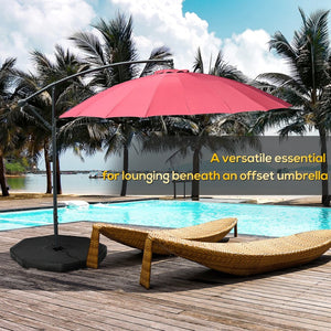 English Elm Outsunny 4 Pc Heavy-Duty Patio Umbrella Base Set, Fillable Hexagon Weights For Maximum Stability W2225P217599-GIGA