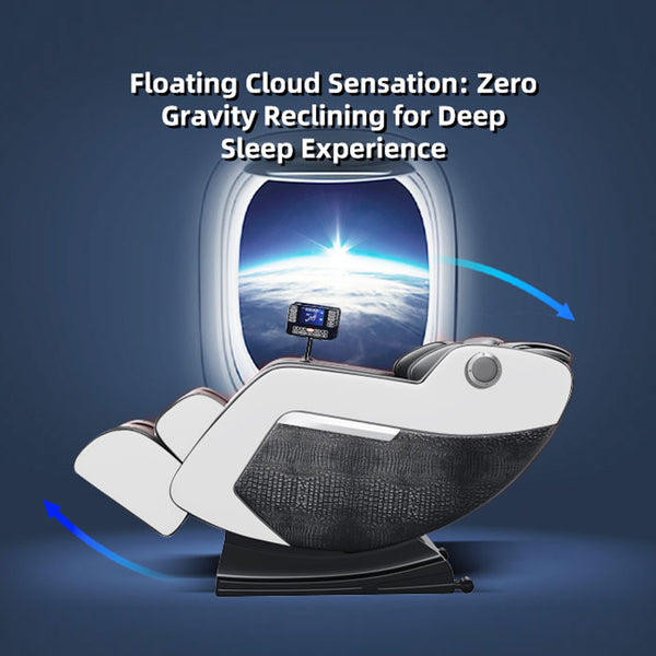 English Elm Massage Full-Body Zero Gravity Chair with 20 Airbags, Hip Heat, 8 Rollers, Foot & Air Massage, Easy Install W3327S00005