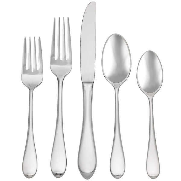 Lenox Studio 5-piece Flatware Set Polished 18/10 Stainless Steel Teardrop Handle Dining 9367510