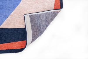 Louis de Pootere Gallery Shapes 100% PET Poly Mechanically Woven Jacquard Flatweave Abstract Rug Carpe Diem 7'10"