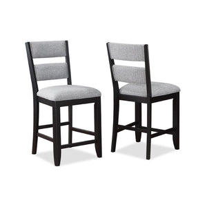English Elm Kara Upholstered Counter Height Dining Chairs Set of 2 with Solid Wood Frame B056P416861
