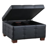 OSP Home Furnishings Detour Strap Ottoman Black