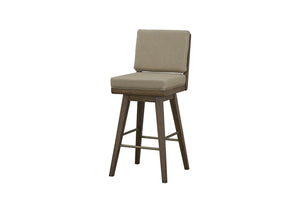 English Elm Latte Swivel Counterstool Set Wood Frame Auto-return Seat for Kitchen Islands Light Brown B2699P469527